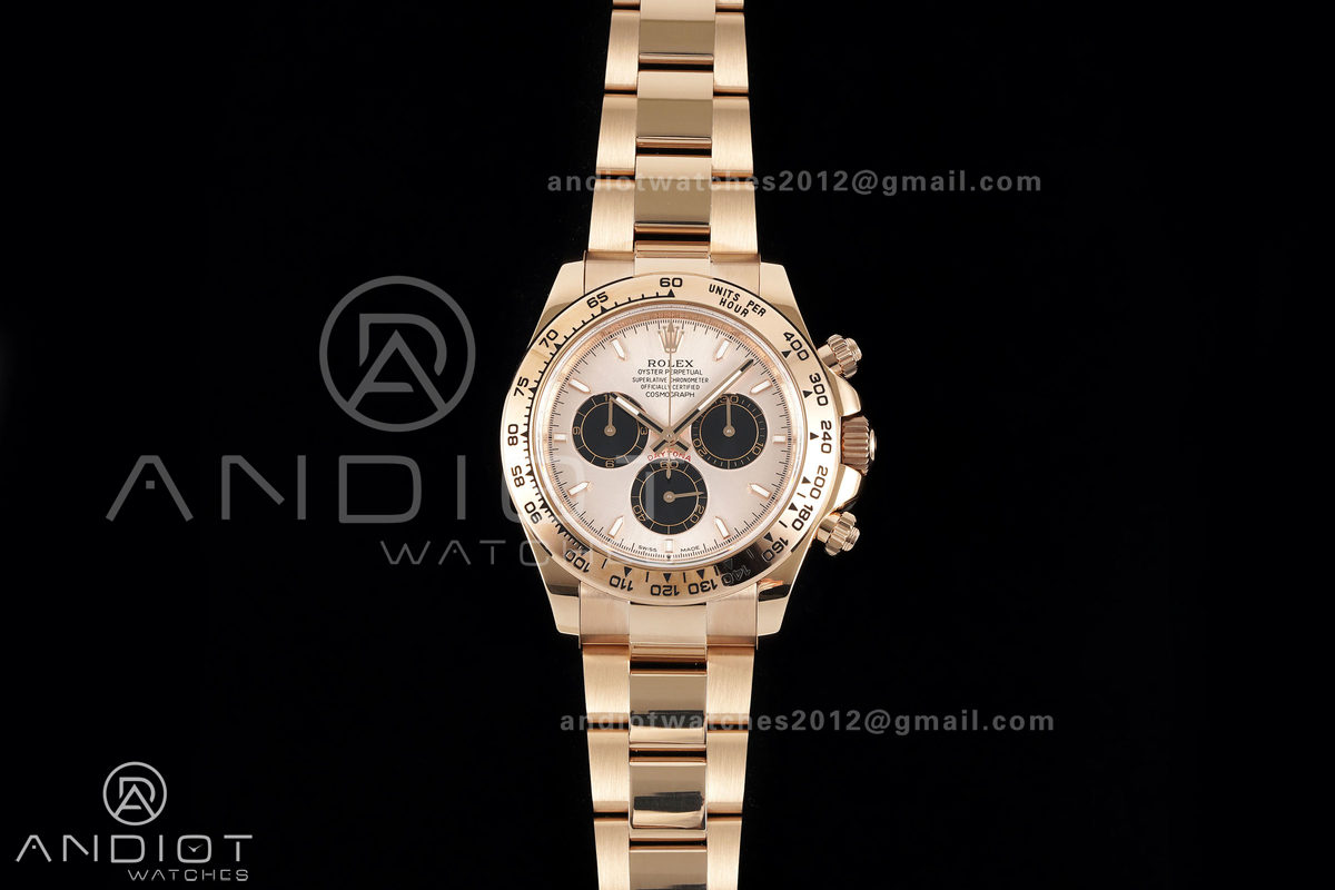 Daytona 126505 RG UFO 1:1 Best Edition RG/Black Dial on RG Bracelet UF4131 (Free Sprung)